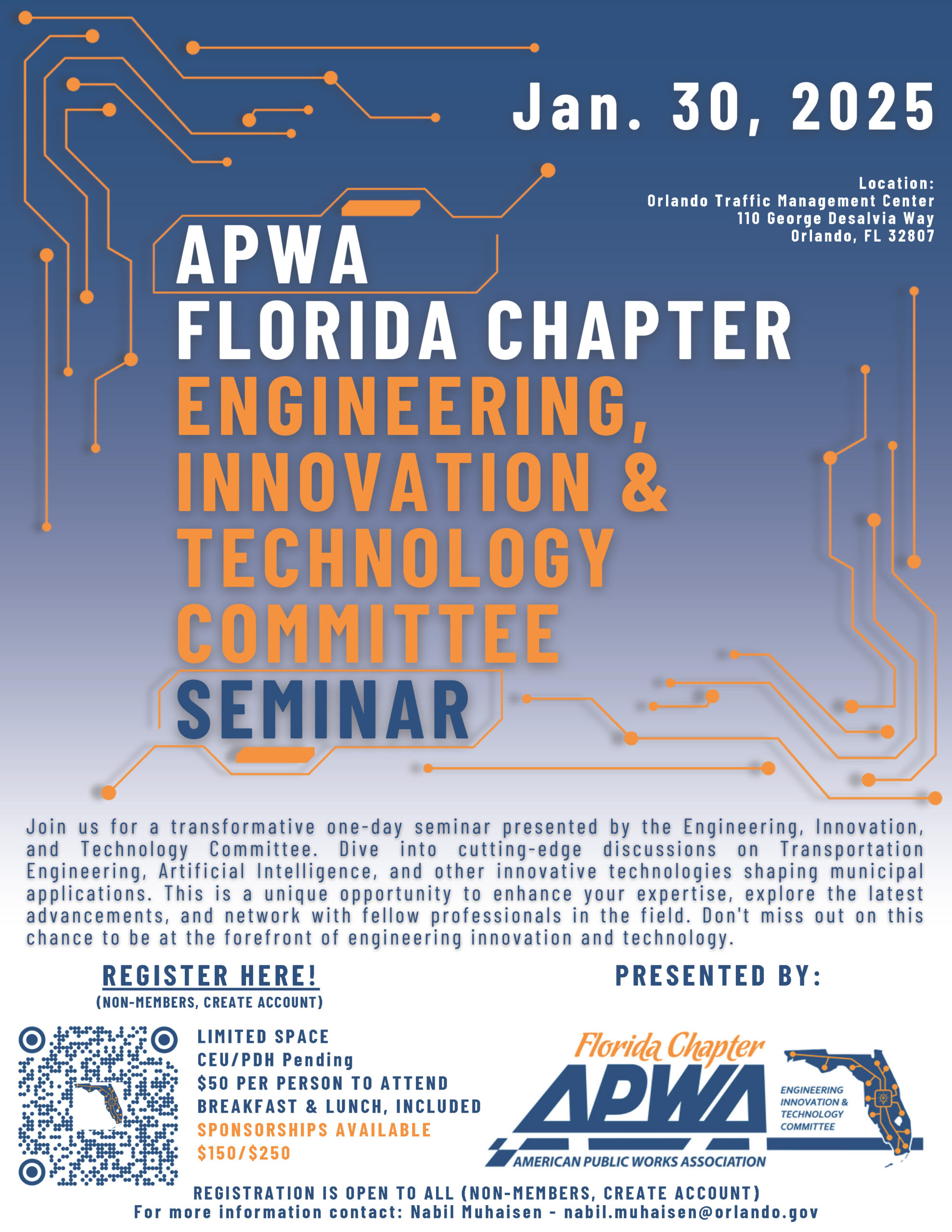 APWA Florida Chapter Engineering,  Innovation & Technology Committee Seminar Image